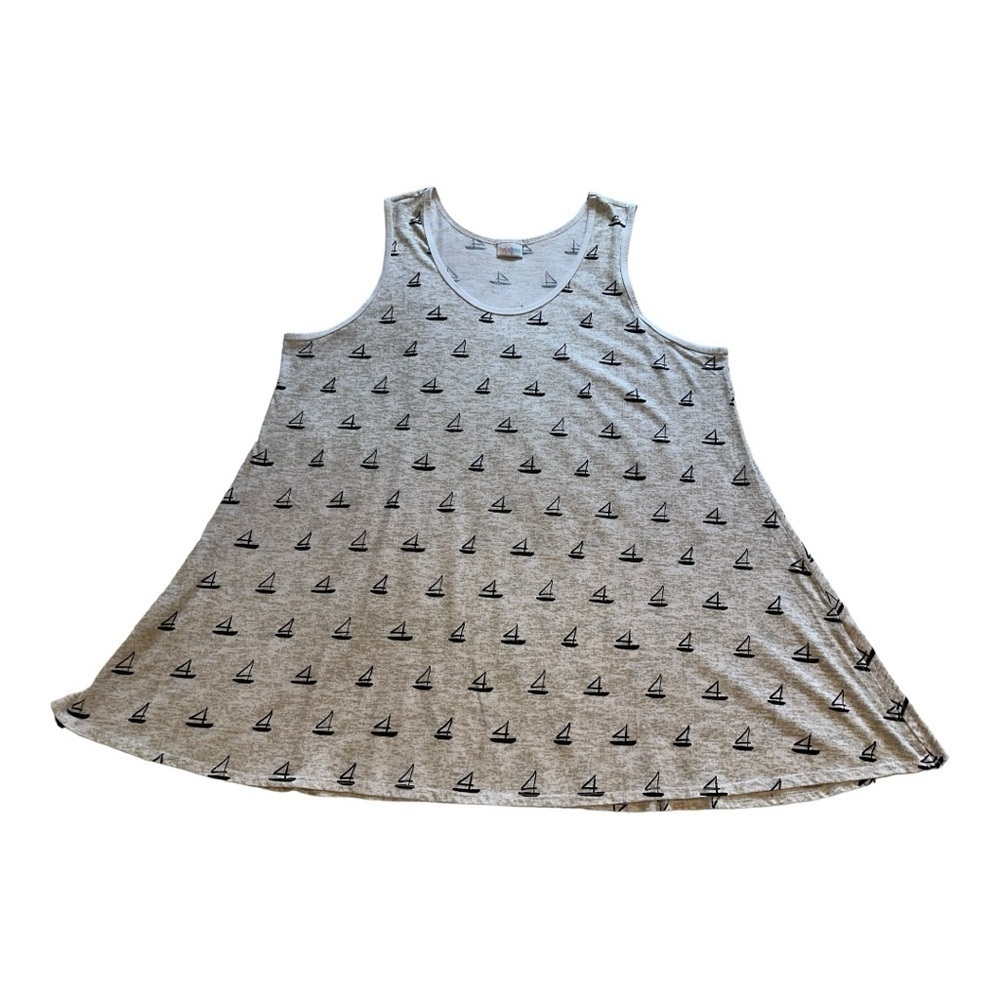 LuLaRoe Tank Top | Nautical Print | Size 3X